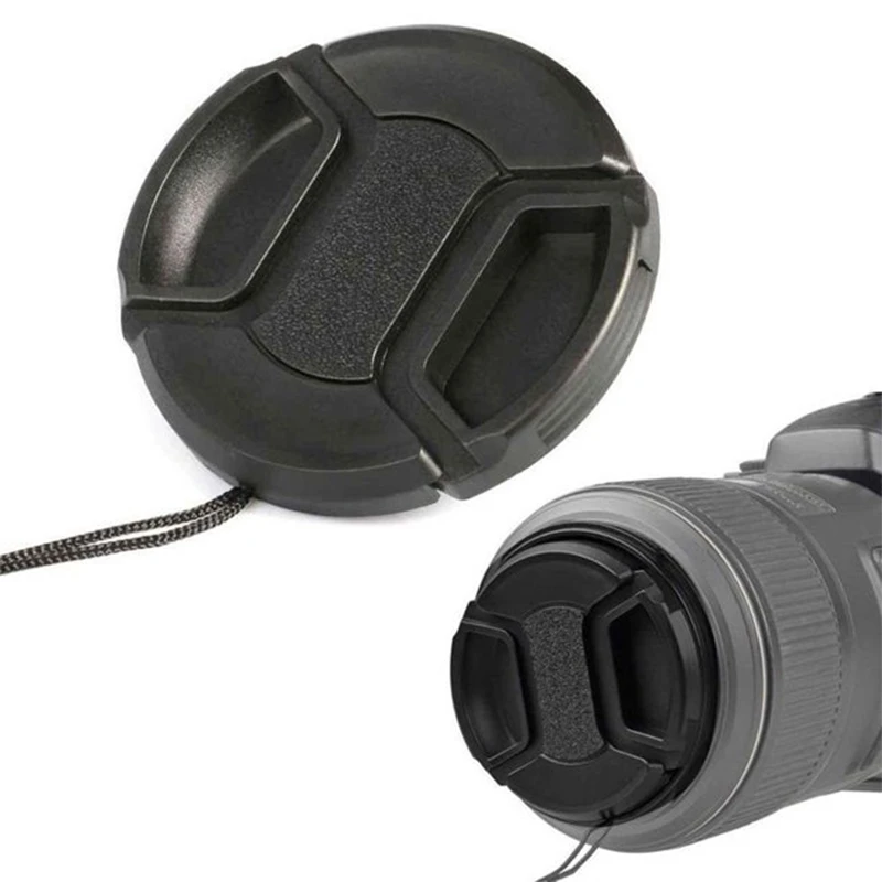 40.5mm / 49mm / 82mm Center Pinch Camera Lens Cap for Canon(Black)