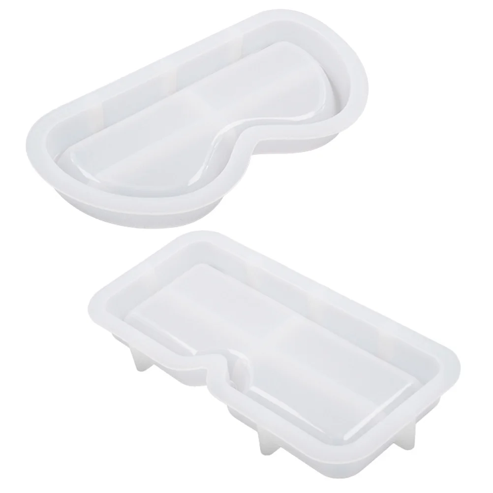 

2Pcs Silicone Glasses Tray Molds DIY Epoxy Casting Mold Set for Unique Craft Gifts Glasses Tray Molds Silicone Molding