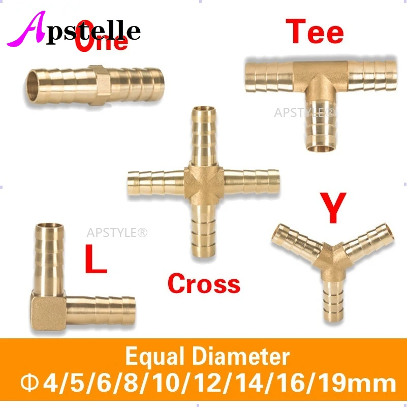 Đồng Thau Lắp Đồng Chùa Cổng Kết Nối Ống Phụ Kiện 2 3 4 Cách Thẳng/L/Tee/Y/Đeo Chéo 4/5/6/8/10/12/16/19Mm Cho Khí/Nước ống