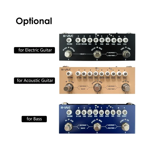 Imagen 2 del producto M-VAVE CUBE BABY Pedal de efecto combinado de bajo multifuncional portátil con reproducción de música inalámbrica Grabación de teléfono Audio tipo C