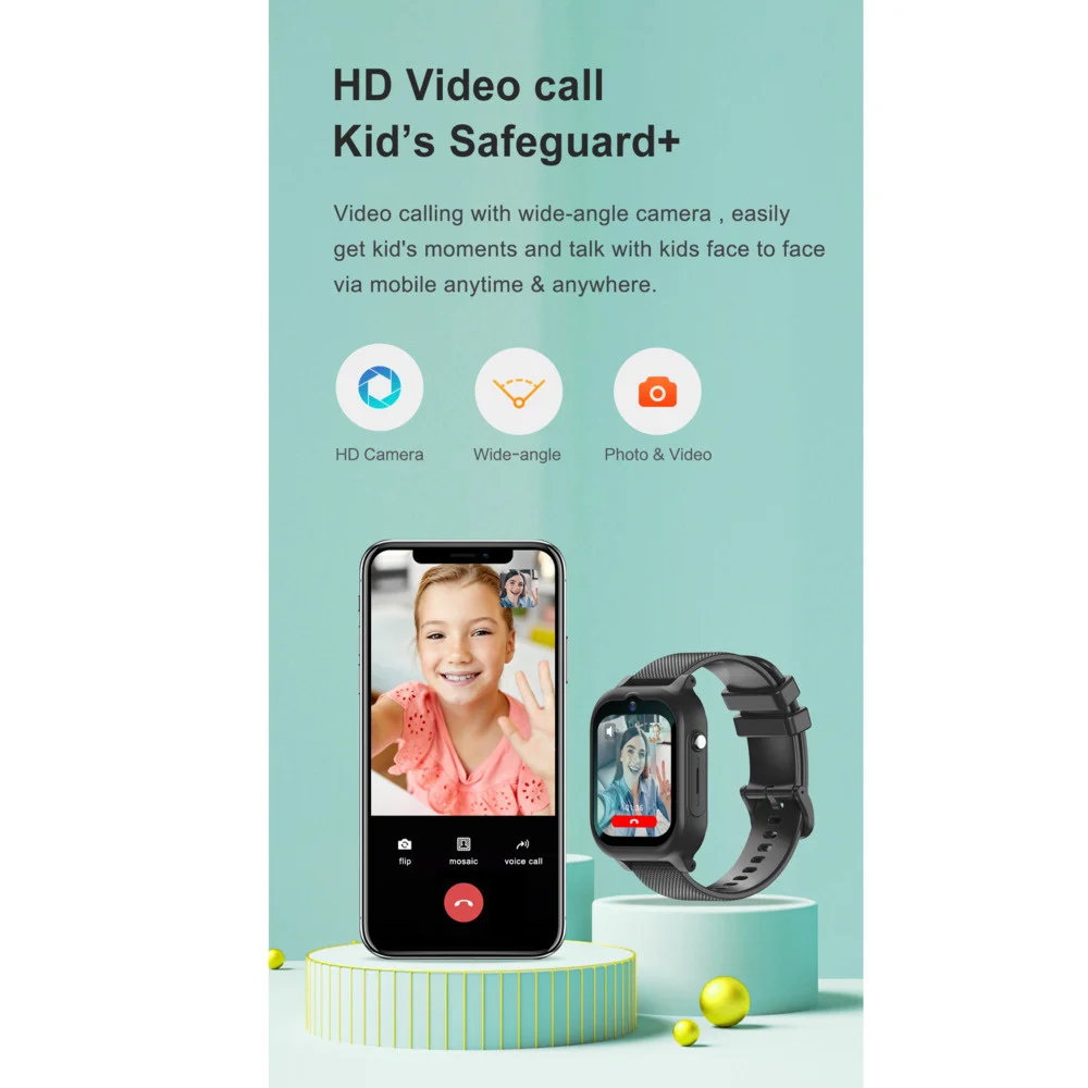 Xiaomi-montre connectée ATA JIA 4G pour enfants, suivi GPS, appel vidéo, caméra, SOS, moniteur étanche, localisation, LBS