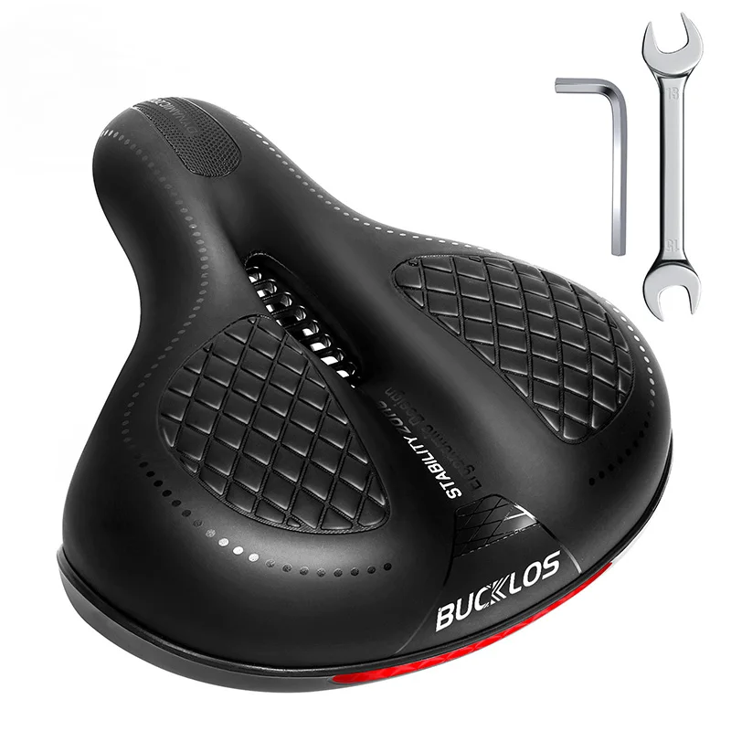 BUCKLOS Fahrradsattel, verdickter Mountainbike-Sattel, stoßdämpfender Rennradsitz, atmungsaktives Rennfahrrad-Sitzkissen – Detail 8