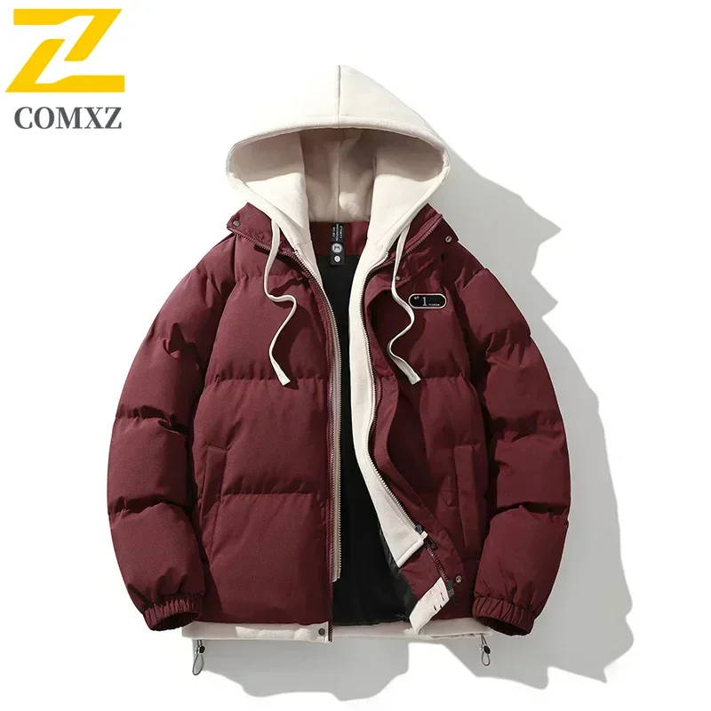2025 New Winter Jacket Mens Womens Korean Student Thickened Warm Cotton Padded Coat Outdoor Ski Suit Windproof Puffer Jacket Ski