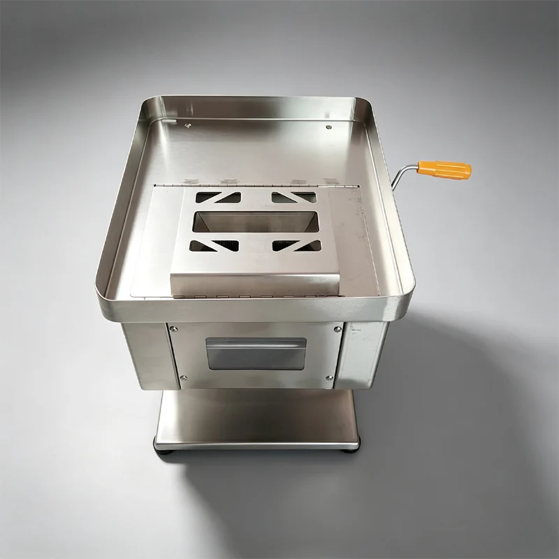 Compact Desktop Meat Slicer Commercial Household Multi-Functional Meat Slicer Shredding Dicing Kitchen Equipment Removable Knife