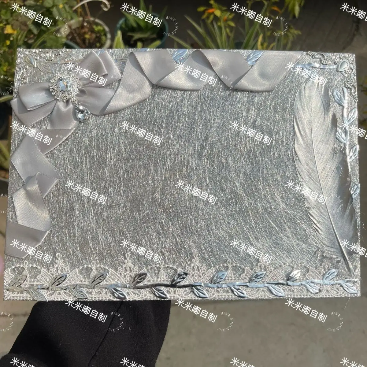 Luxury Silver Insert Board Anime Cosplay Crafts Badge Display Board Ita Bag Organizer Board Lace Backplate