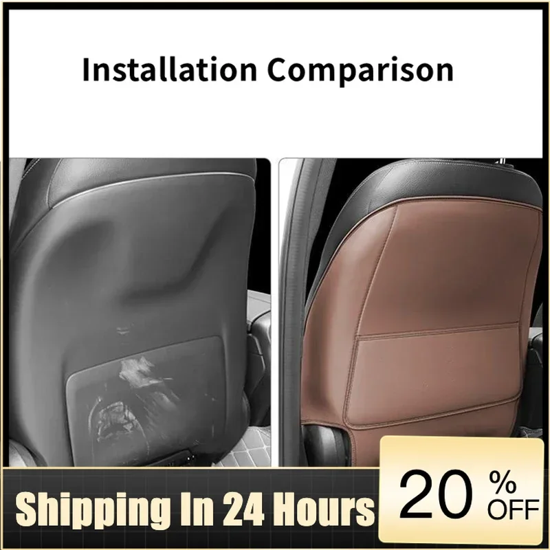 UOSO Car Seat Back Anti-kick Pad For Mercedes Benz A B C E G S Class GLC GLB GLE GLS CLA W213 Full Surround Leather Anti Dirty M