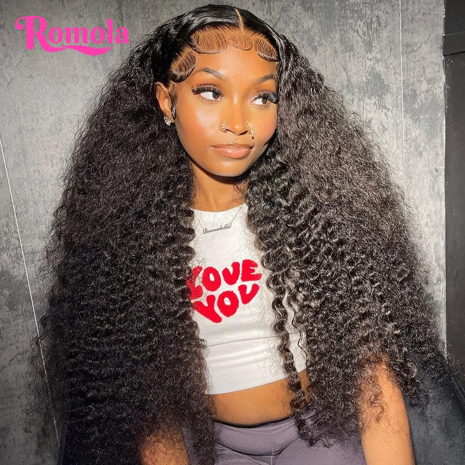 250 Gęstość 13x6 Hd Lace Curly Wigs Human Hair Deep Wave Frontal Wig 40 Inch Water Wave 13x4 Lace Front Human Hair Wig Remy