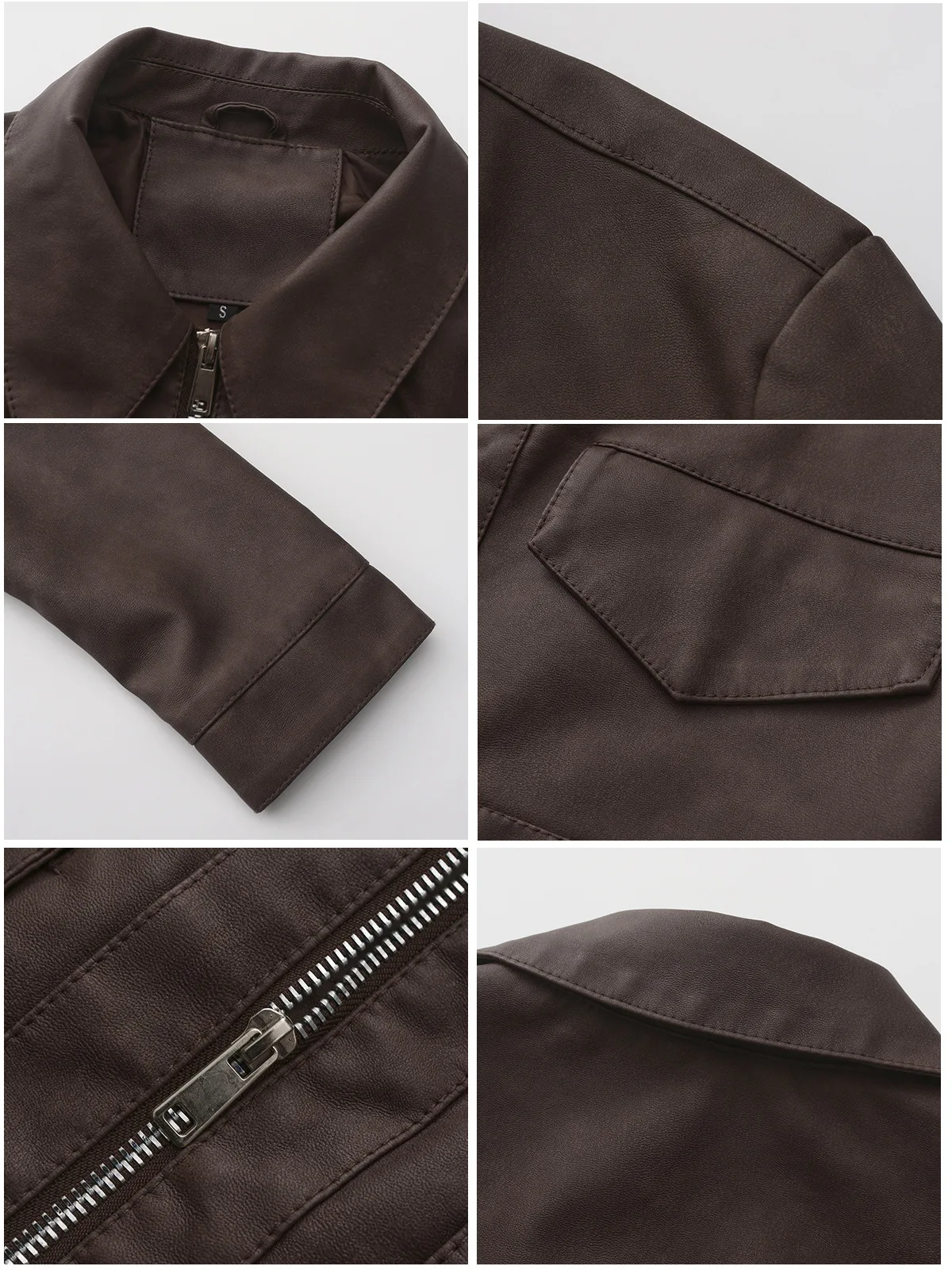 Spring and Autumn New Thin Leather Coat Long sleeved Casual Women's Coat Fashion Short Motorcycle Zipper Leather Jacket