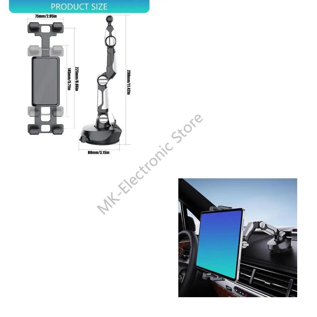 R2LF 360 Degree Ball Head Adjustable Car Mount for Phone Tablet Windshield Dashboard