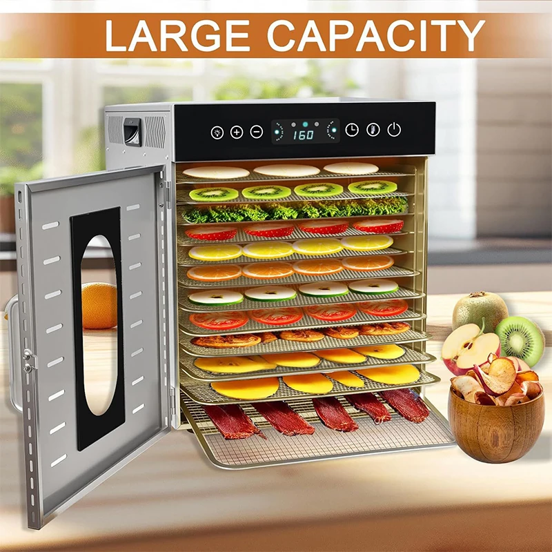 FD-12B Commercial Dehydrator 12 layers Multi Function Fruit Dryer for Dried Fruits Vegetables Snacks Meat and Herbs