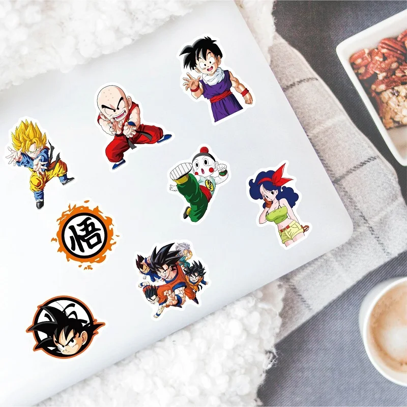 50/100Pcs Anime Dragon Ball Super Saiyan Son Goku Cartoon Stickers Toy Notebook Motorcycle Skateboard Computer Mobile Phone