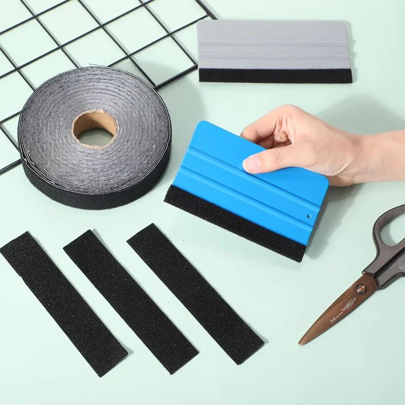 Mikrofaserfilz für Rakel, Filzkantentuch für Hartkarten, Rakel, Autoverpackung, Schaber, DIY, selbstklebendes Filzband, Vinyl-Rakelwerkzeug – Detail 4