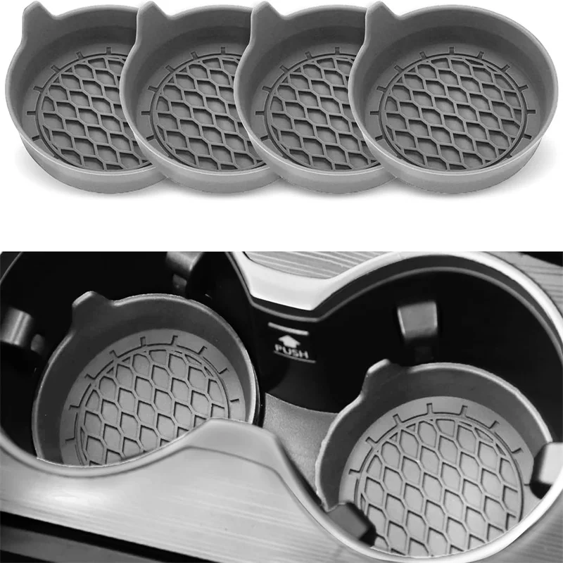 Porta-copos de carro de silicone macio, 8cm, suporte de copo antiderrapante, à prova d'água, antiderrapante, pires de derramamento, acessórios interio