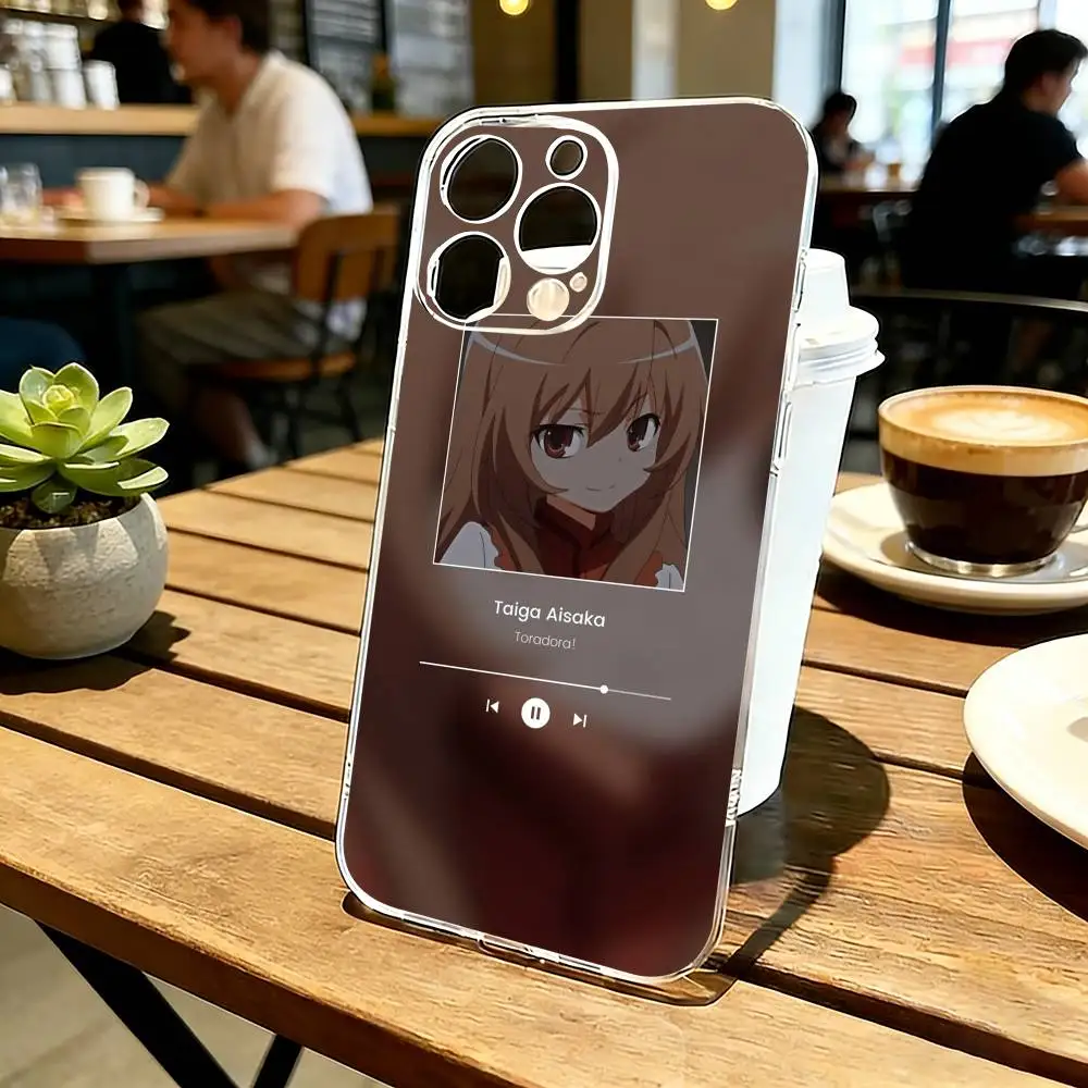 

Toradora! T-Taiga Aisaka A-Anime Phone Case For iPhone 17 16 15 14 13 12 11 Mini Pro Max Plus Transparent Cover