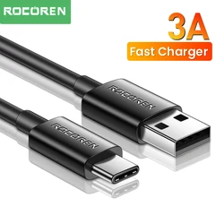 Rocoren USB Type C Cable for Xiaomi mi 14 Ultra Redmi Note 13 Pro Fast Charging USB-C Cable Mobile Phone USBC Data Cord Wire
