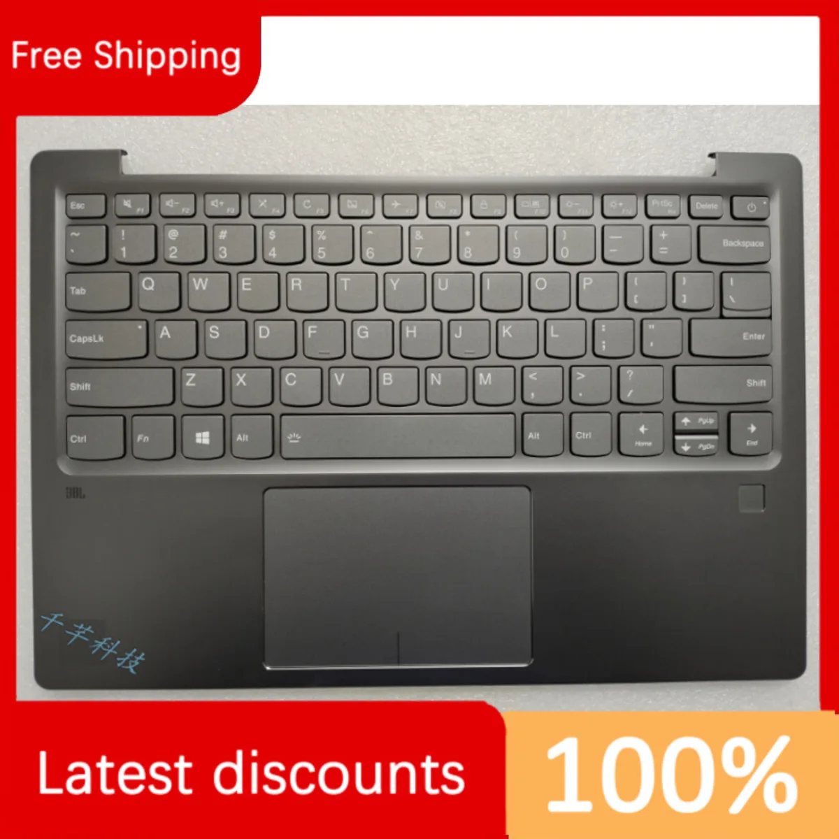 

for Lenovo Ideapad 720S-13 C Case Keyboard Grey US English Fingerprint Touchpad Original