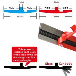 T-Aped Rubber Sealing Strip for Auto, SoundProof, Sunroof, Windproof, Glass, Adhesive, Dust Stickers, Accessories 11 Main Sales Sun Rubber - №8
