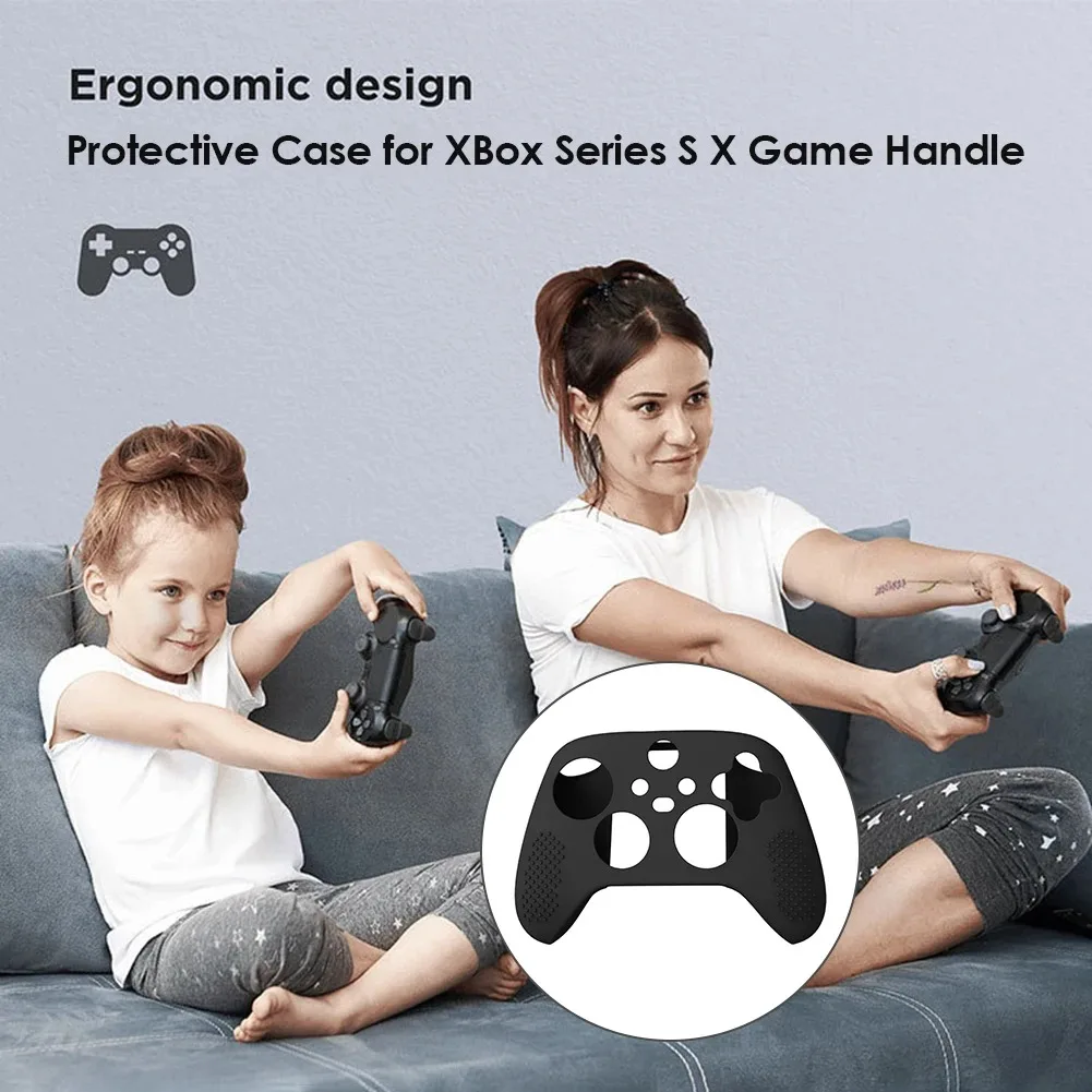 Étui de contrôleur en silicone anti-poussière pour Xbox Series X S, housse de protection durable pour console de jeu