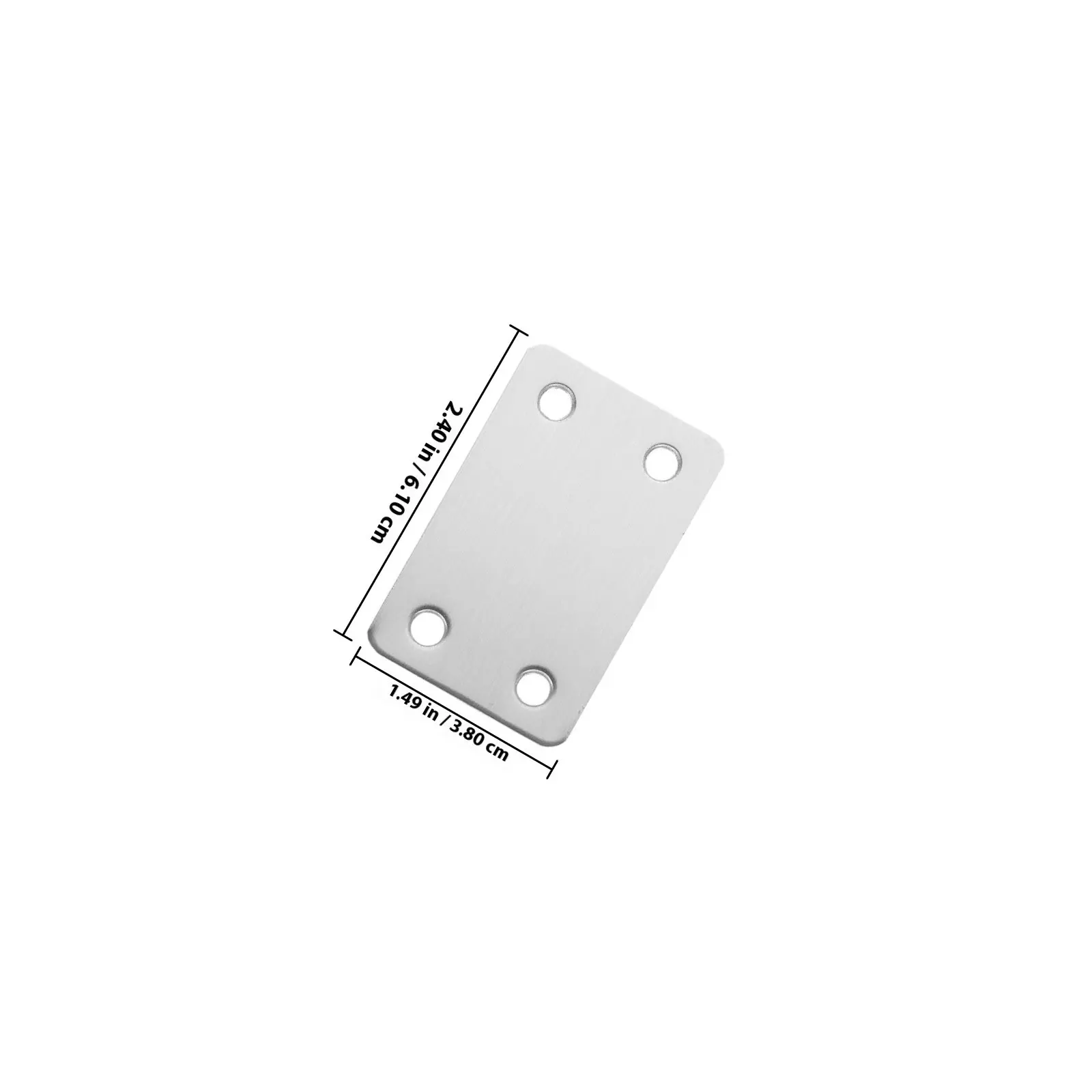 10Pcs Sleek Flat Metal Plate Corner Bracket for Wood Joints Connectors Furniture Repair Mounting Plate High Strength Steel