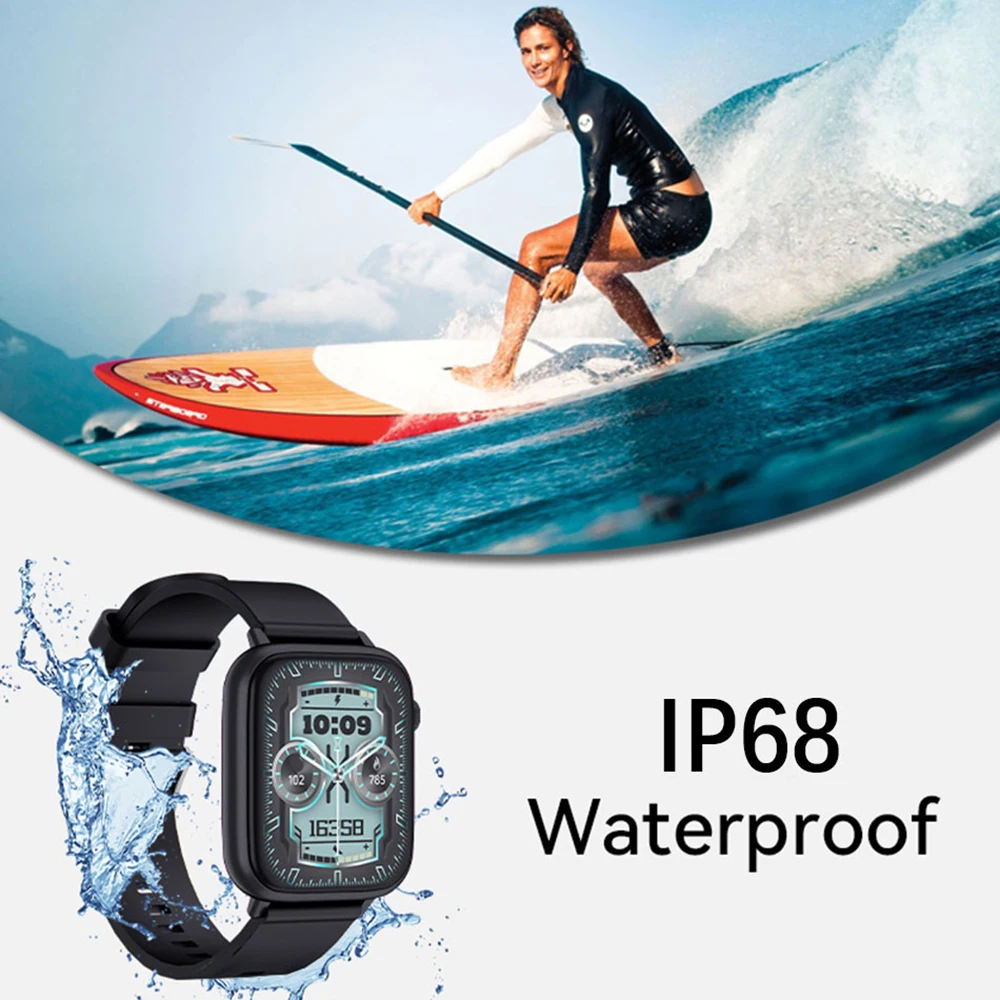 Voor Xiaomi Huwei Heren Smart Watch 1.85 Touch Hd-Scherm 2024 Nieuwe Dames Waterdicht Sporthorloge Fitness Tracker Smart Watch Man