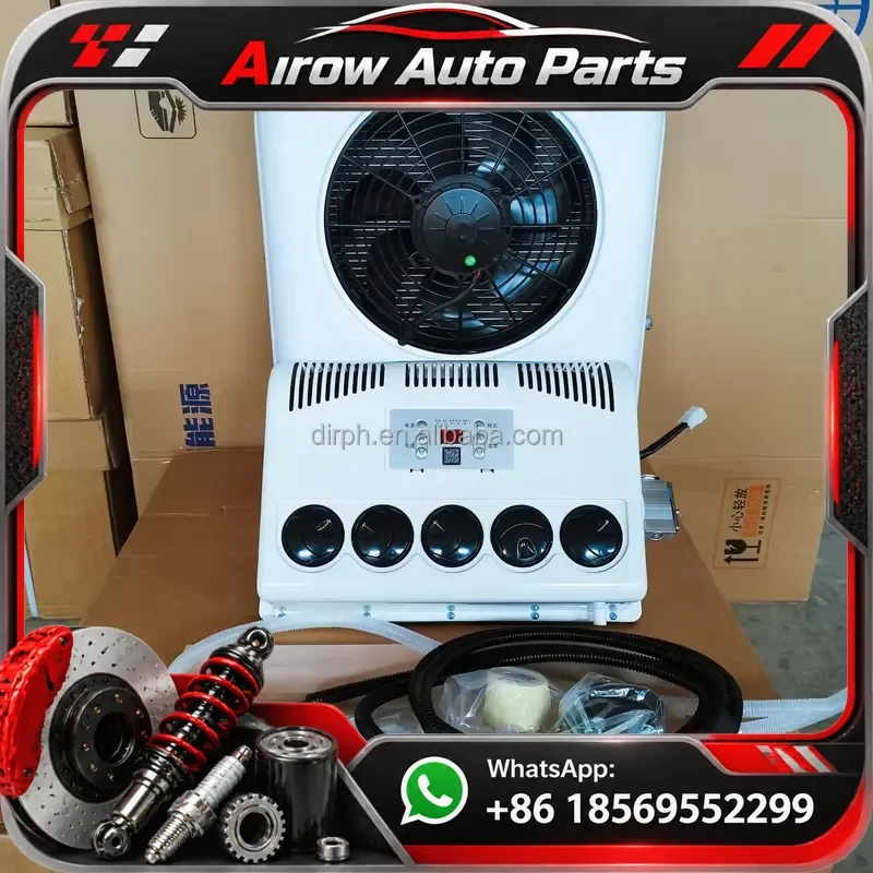 For Van Tractor 24V 12V Electric Parking Air Conditioner 7500-8500 BTU Scroll Compressor DC AC Cooler For Cabin Truck view 5