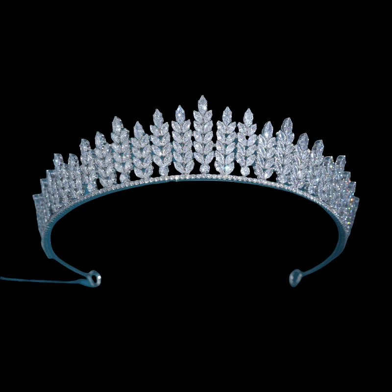 

Cubic Zirconia Bridal Tiara For Wedding Luxury Princess Cro30.66