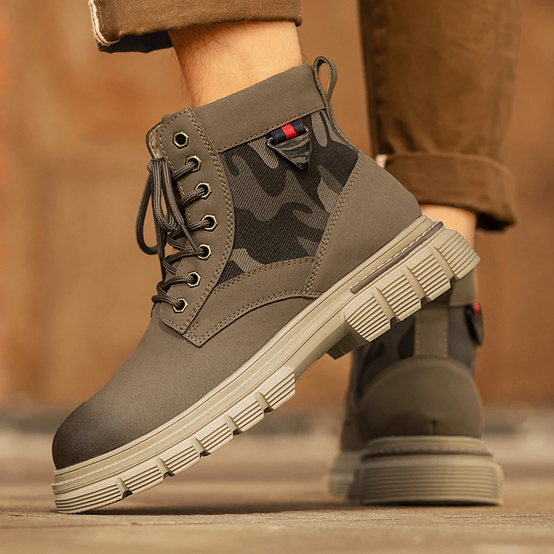 Botas de trabajo al aire libre versátiles e informales de moda para hombres