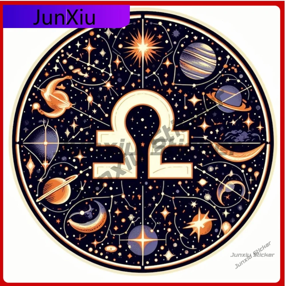 

Stylish Zodiac Sign Constellation Sticker Waterproof Vinyl Decal Outdoor Decoration Vehicle Scratch Protective Surface