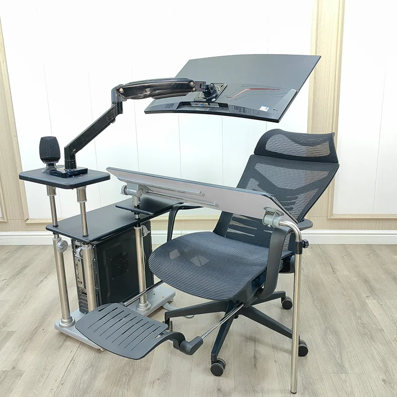 Desktop e-sports table, cabin, first-class , suspension bracket, computer table, mobile lifting bracket, lazy table