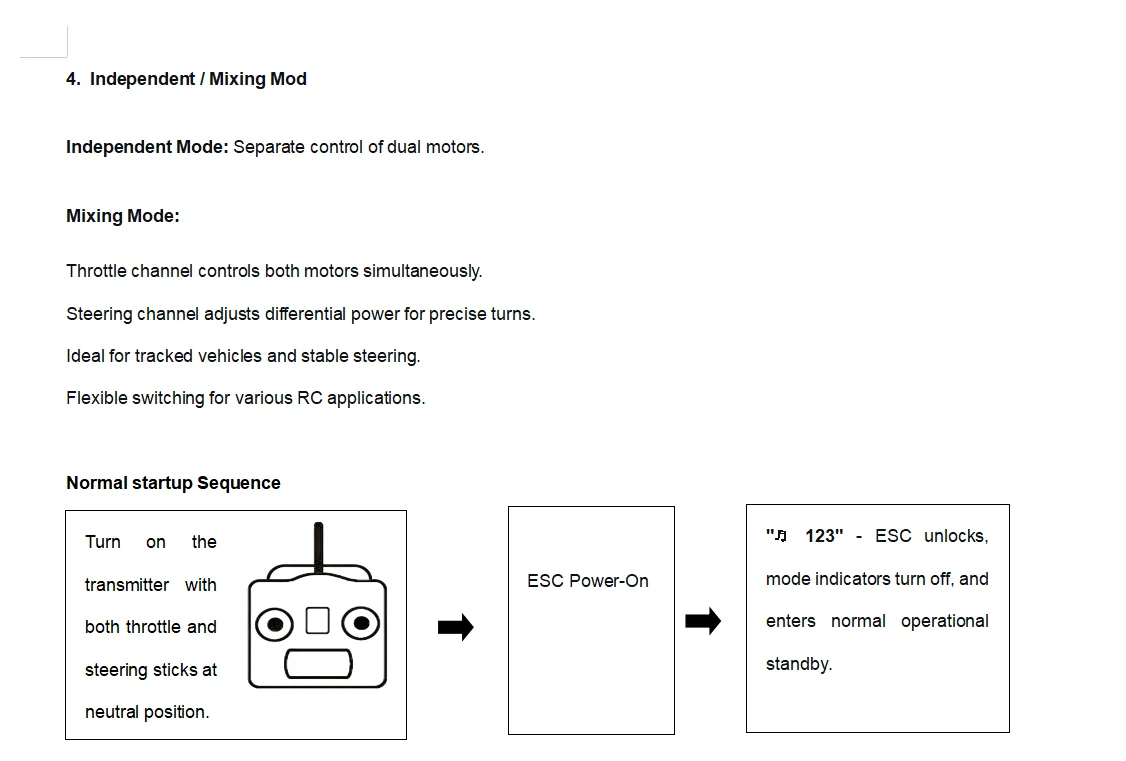 5A/5A PRO/10A/20A/30A/40A/50A/60Ax2 Dual Way Bidirektionale gebürstete ESC-Steuerung für Rc-Modellboot/Tank 180 bis 795 Bürstenmotor – Detail 3