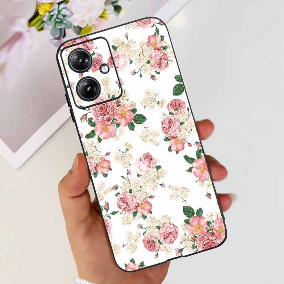 For Motorola Moto G50 5G G51 G52 G53 G54 Back Case Soft Silicone Transparen Bumper With Flower Butterfly Print Phone Coque Capa - view 2