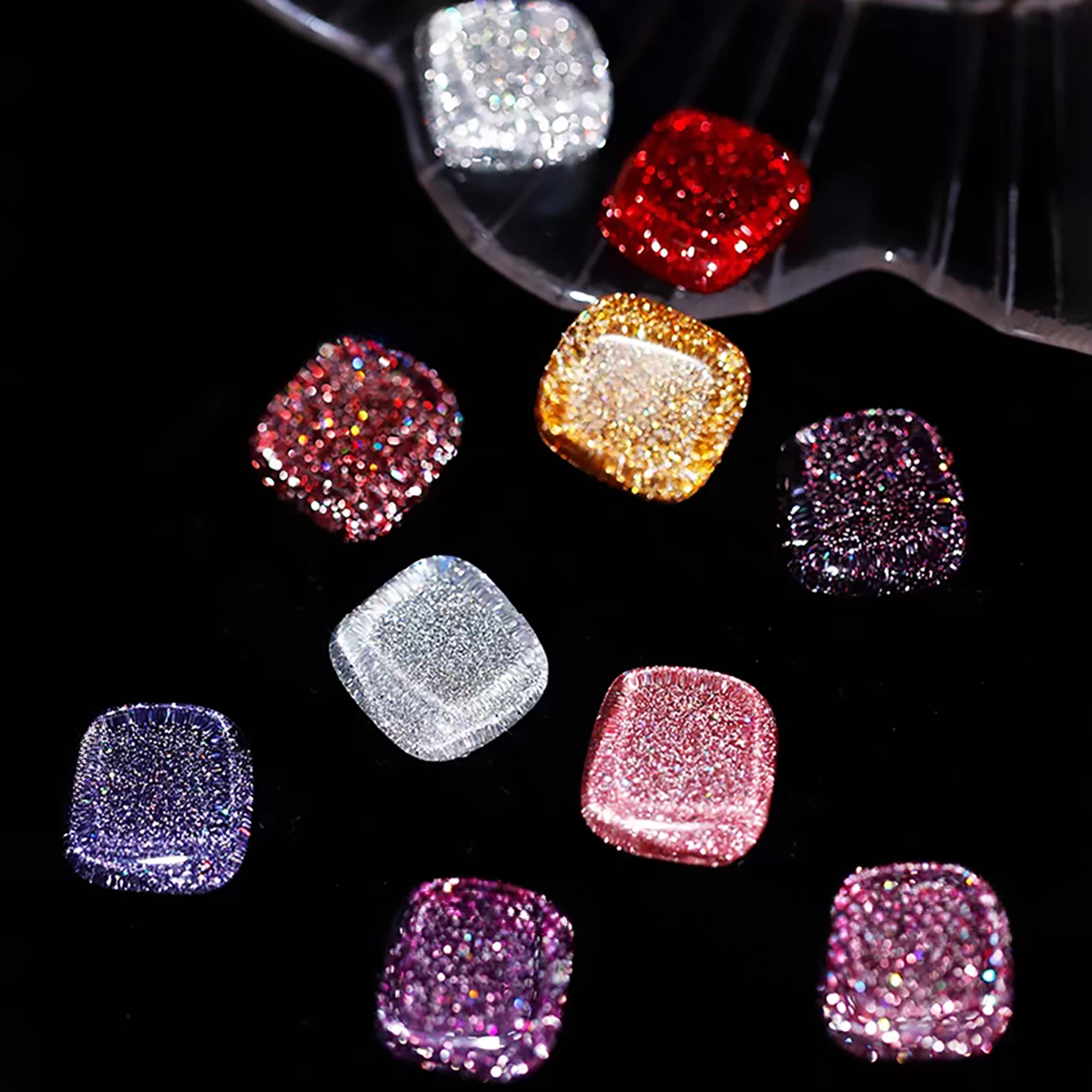 1 szt. ZH Flash Broken Diamond Żelowy Lakier do Paznokci 2025 Nowy Odblaskowy Bounce Di Brokatowy Efekt Złamanych Diamentów do Paznokci dla Kobiet na Prezent