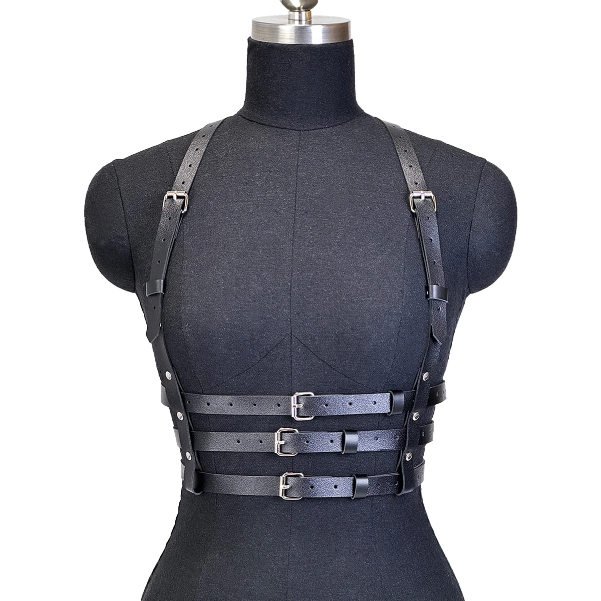

Goth Harness Pu Leather Harness Adjustable Studded Decor Harness Women Gothic Harness Lingerie Bondage Belt