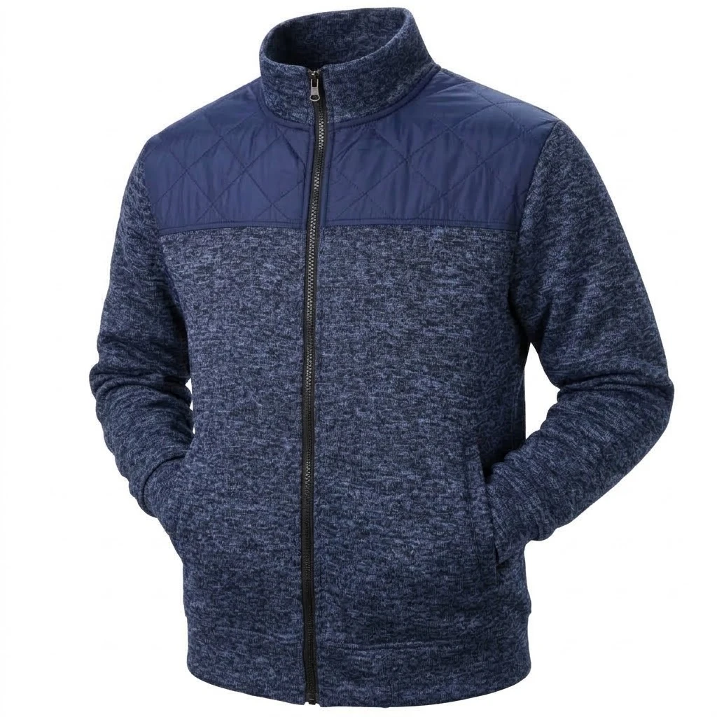 Herbst Herren Sweatshirt-Jacke mit Stehkragen, Slim Fit Cardigan-Mäntel, lässige Sportbekleidung mit Reißverschluss, Outdoor-Trainingsanzug, Herrenbekleidung – Detail 5