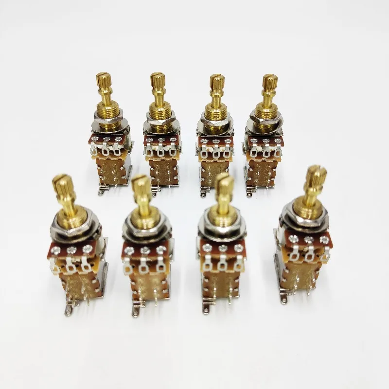 For Copper Shaft 15/18mm Volume Tone Control Knob Potentiometer Double-layer Press Bounce Dual Switch