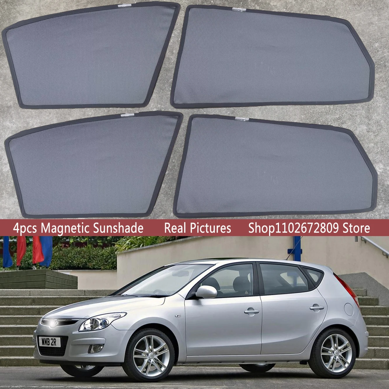 

Magnetic Car Sunshade Shield Front Windshield Frame Curtain Sun Shades For Hyundai I30 FD Hatchback 2007 - 2012 2008 Accessories