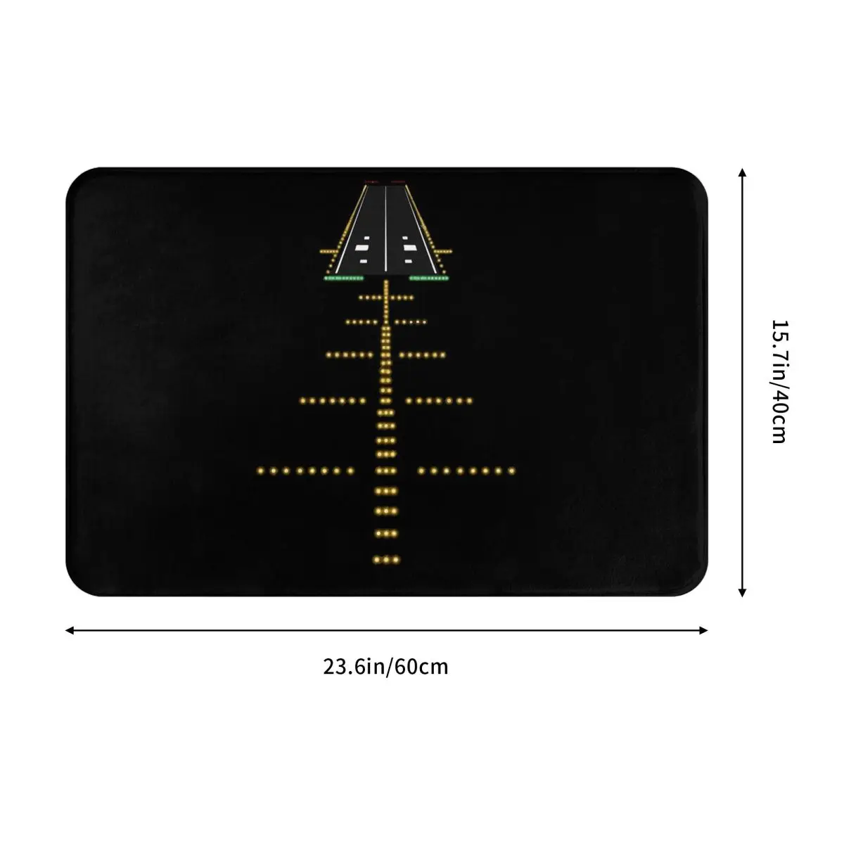 Runway Night View Aviation Airport Lights Doormat Water oil proof Carpet Rug Kitchen Entrance Home Floor Mat for Room Footpad