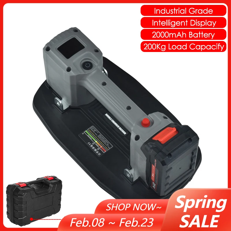 

Электрическая вакуумная присоска с нагрузкой 200 кг, интеллектуальный дисплей, сверхмощный вакуумный подъемник, электроинструменты для перемещения гранитной стеклянной плитки