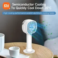 xiaomi Portable Hand Fan Air Cooler Outdoor Semiconductor Refrigeration Cooling 3300mAh Battery USB Rechargeable Cold mini Fan