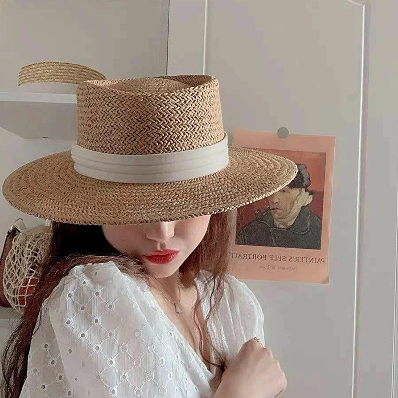 Sombrero de paja de Panamá para hombre y mujer, sombrero de Sol de ala ancha, Fedora de Jazz, protección UV, vacaciones de verano