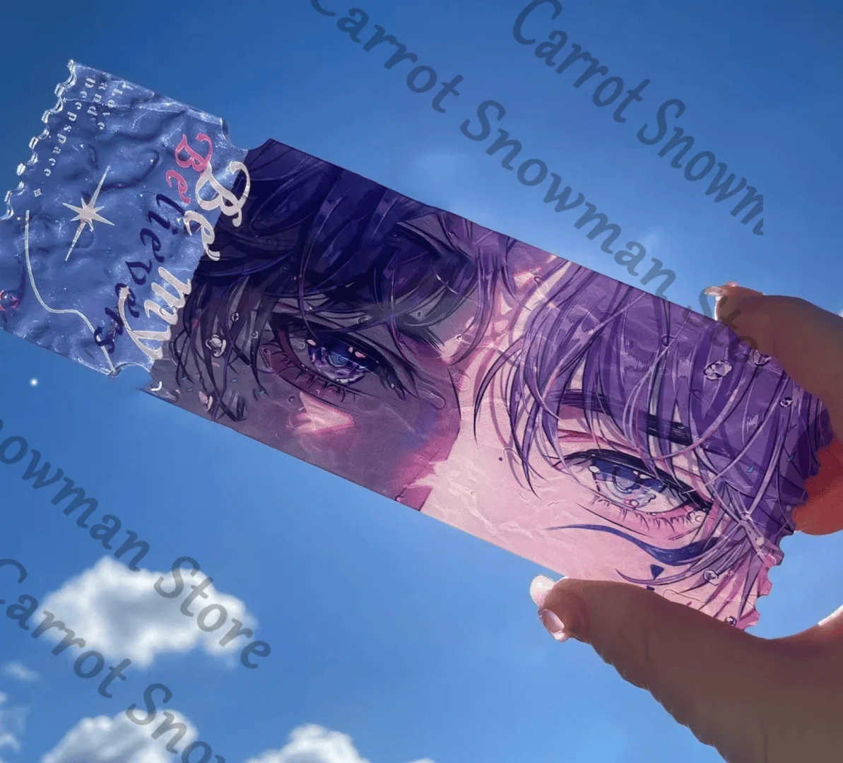 

Love and Deepspace Rafayel Bookmark Acrylic Ripple Laser Ticket Anime Cospaly Cartoon Gift