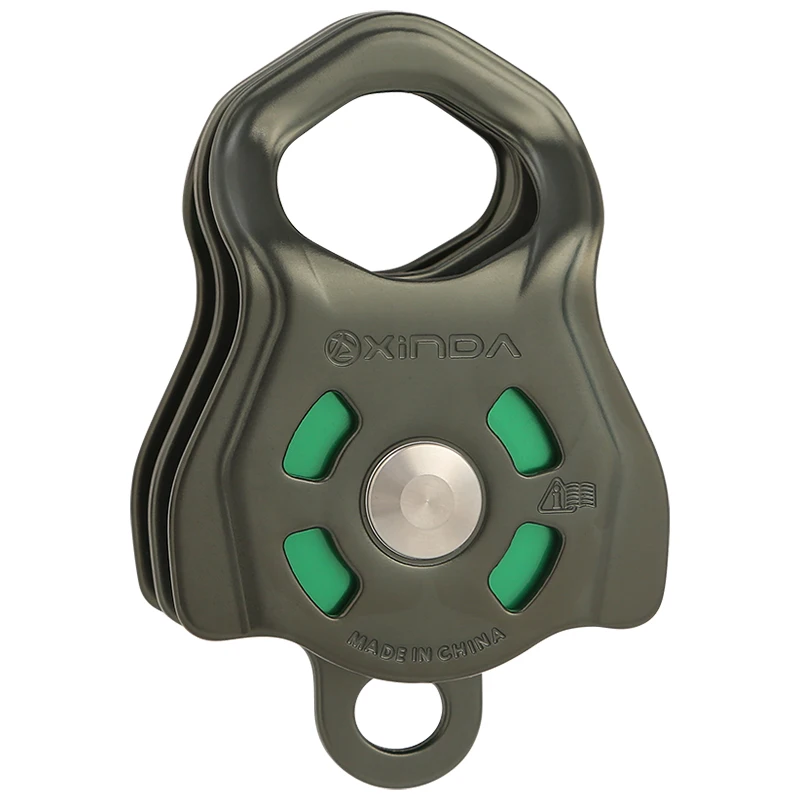 Professional Double Roller Gear In Ball Bearing Mountaineering Rock Climbing Zipline Traverse-solving Carriage Pulley