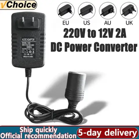 자동차 담배 라이터 전원 어댑터 소켓, AC 110V/220V DC 12 V 2A, 220V-12 V 볼트 충전기 컨버터, 가정 부품, 미국, EU, UK, AU