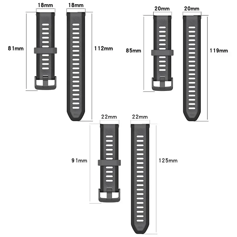 Cinturino in silicone 18mm 20mm 22mm per Huawei Watch GT5-4-3-2 Pro 46mm GT2e Bracciale morbido e traspirante Huawei Watch GT5/4 41mm Pro 42mm