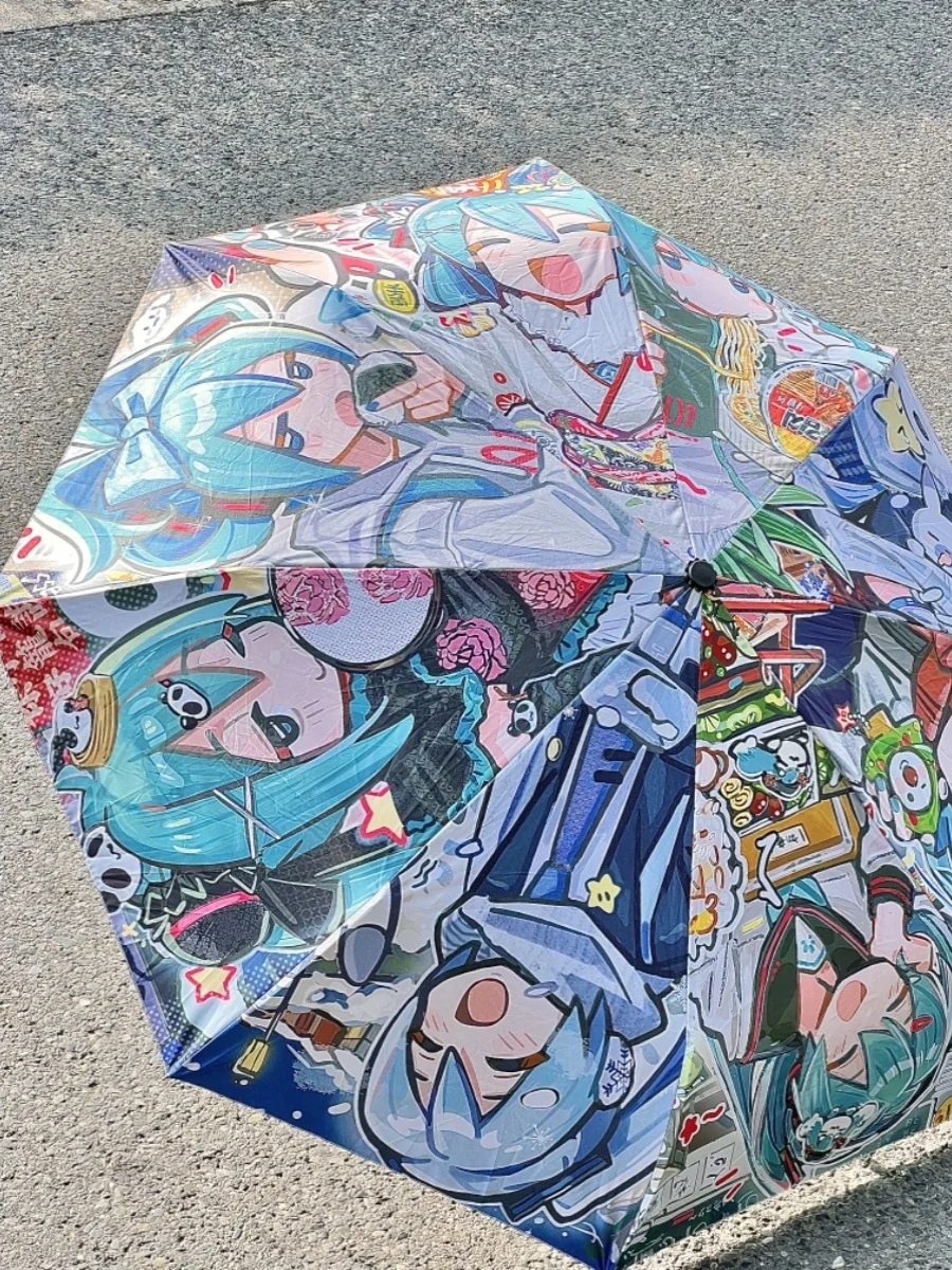 2 types Hatsune Miku Cartoon Painful Umbrella Kawaii Manga Periphery Adorkable Sun Umbrella Room Decoration Holiday Gifts