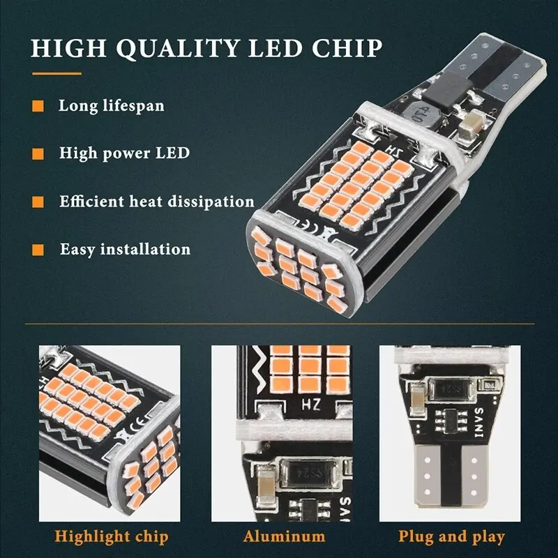 2PCS T15 W16W 921 912 T16 902 LED Bulbs High Power Super Bright Replace For Car Reversing Light White Canbus image 2