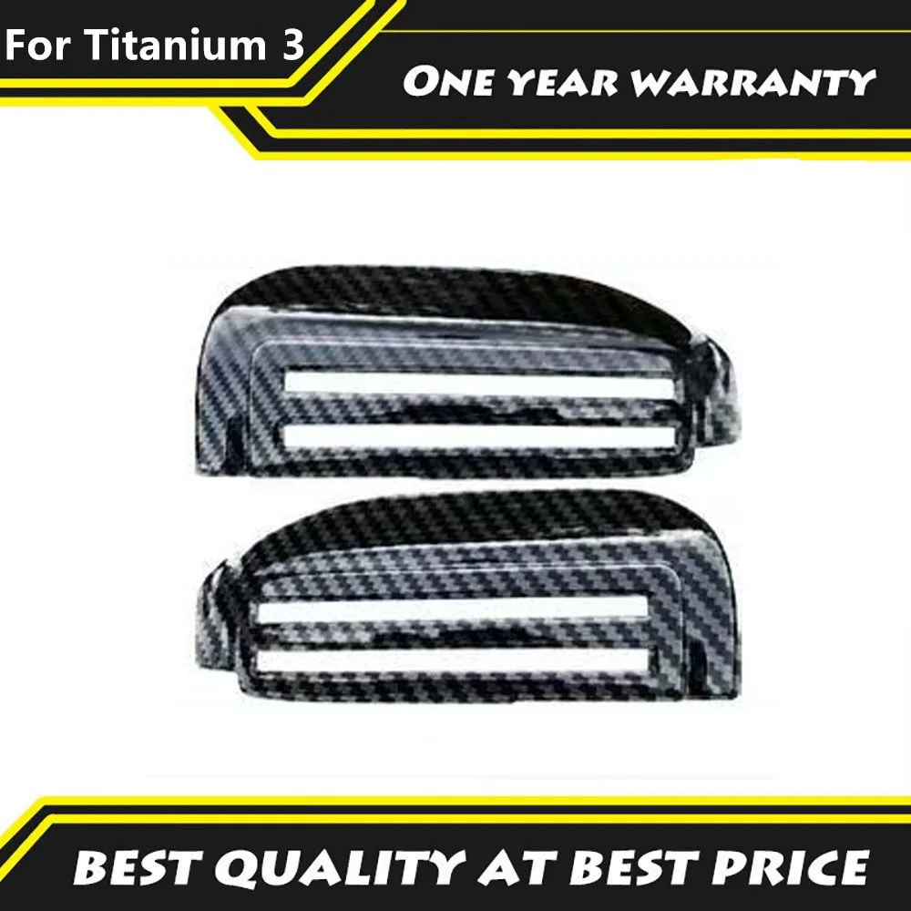 

Fit For Equation Leopard Titanium 3 Rearview Mirror Cover Sticker Protection Blackened Carbon Fiber Pattern Product Modification