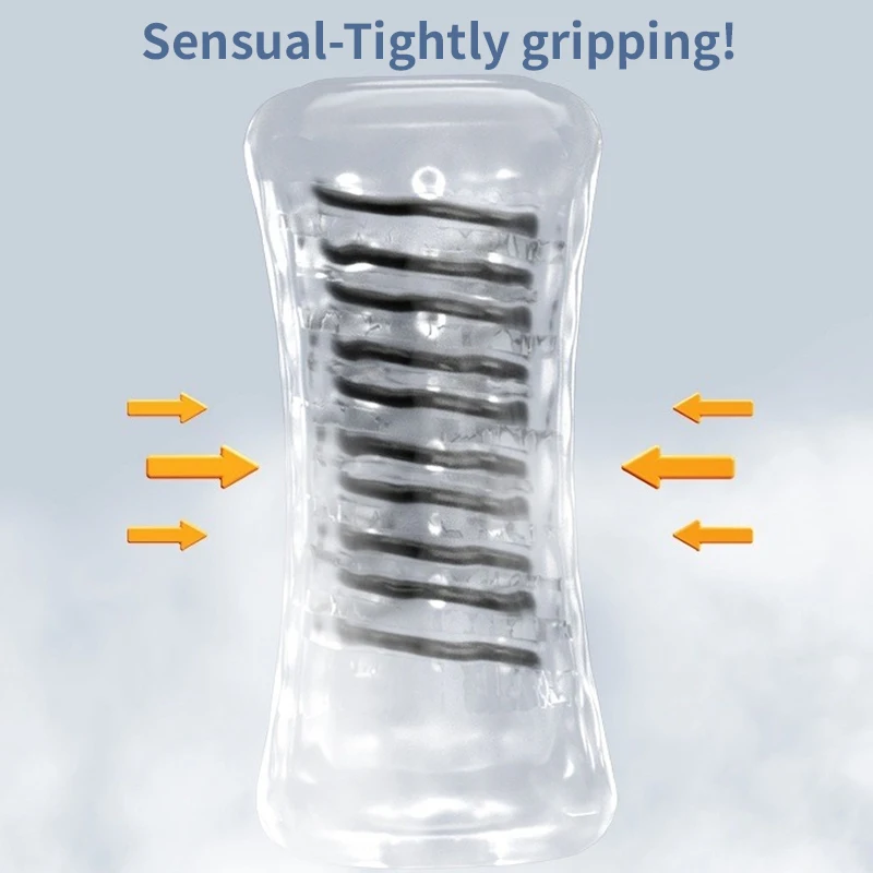 Male Masturbator 3D Textured 360 Rotating Spiral Vacuum Suction Cup Realistic Vagina Soft Pocket Pussy Sex Toys for Men 18+ 5