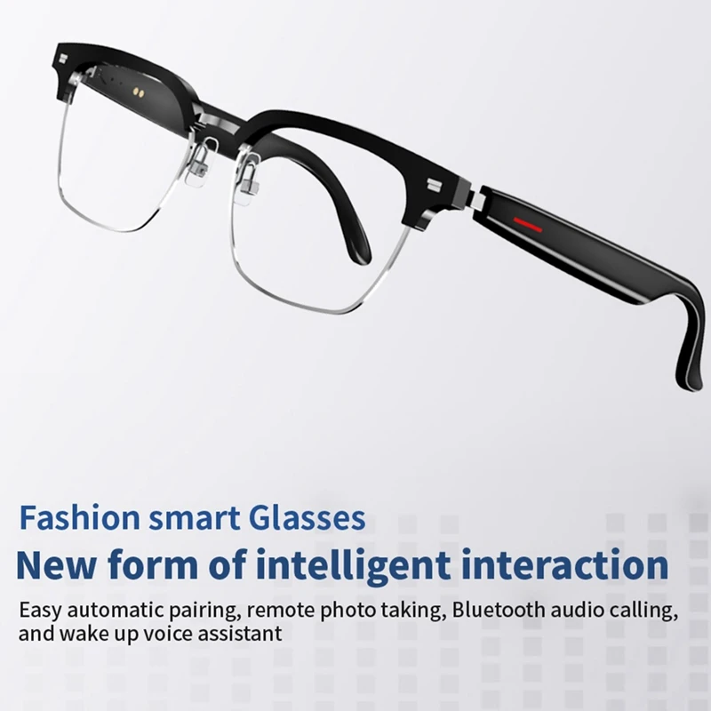 E13 Gafas inteligentes Gafas inalámbricas Bluetooth 5.0 Negro + Transparente D PC + CTA + TR90 + Nylon 1 Juego