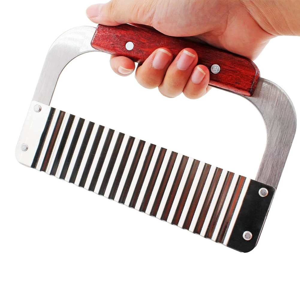 Potato Cutter Wave Potato Cutter Crinkle Cutting Tool for french Fry Slice Cutter Stainless Steel Wave Potato Cutter Multiple